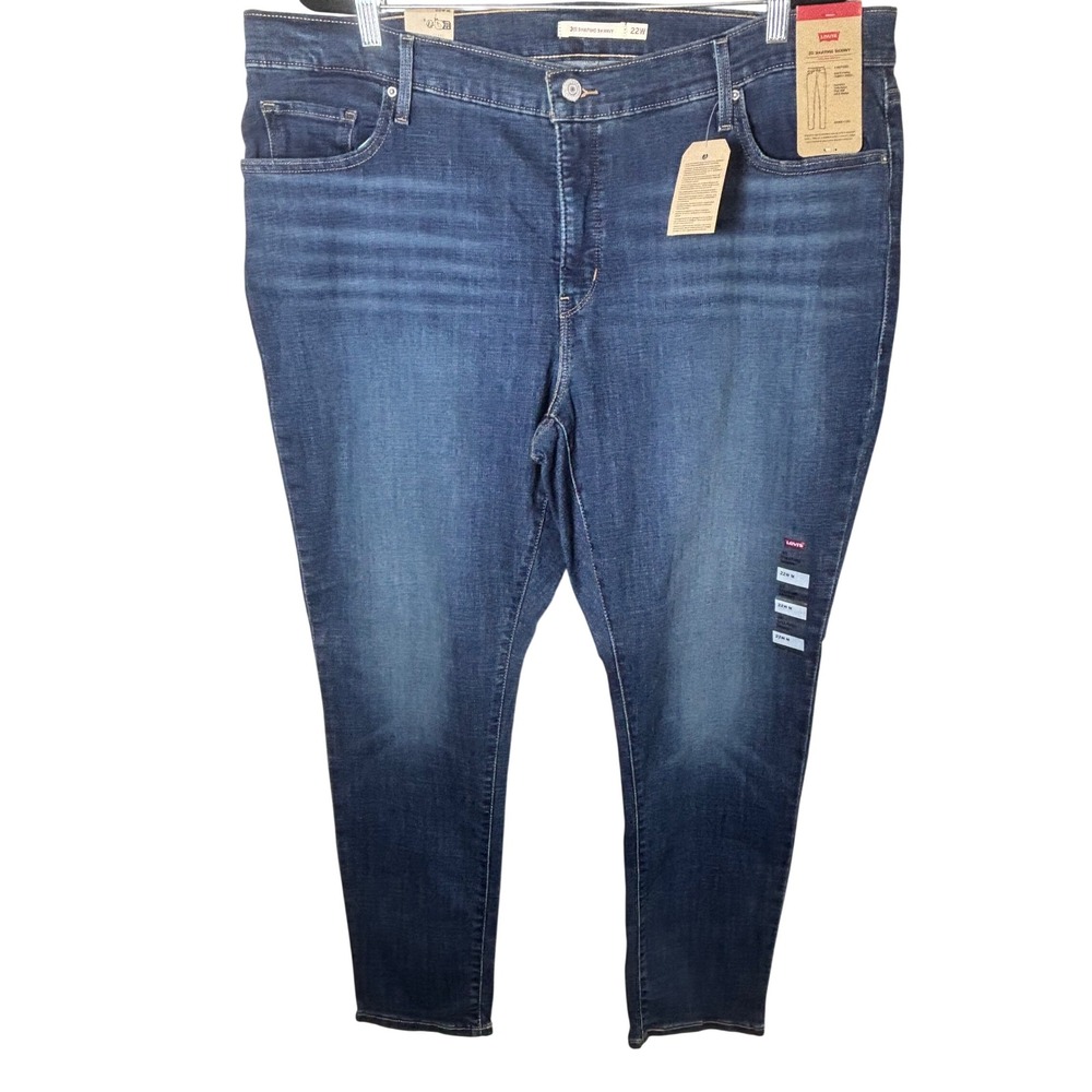 Levis 311 Shaping Skinny Jeans Dark Wash Stellar Stretch 22W M Plus Size NWT